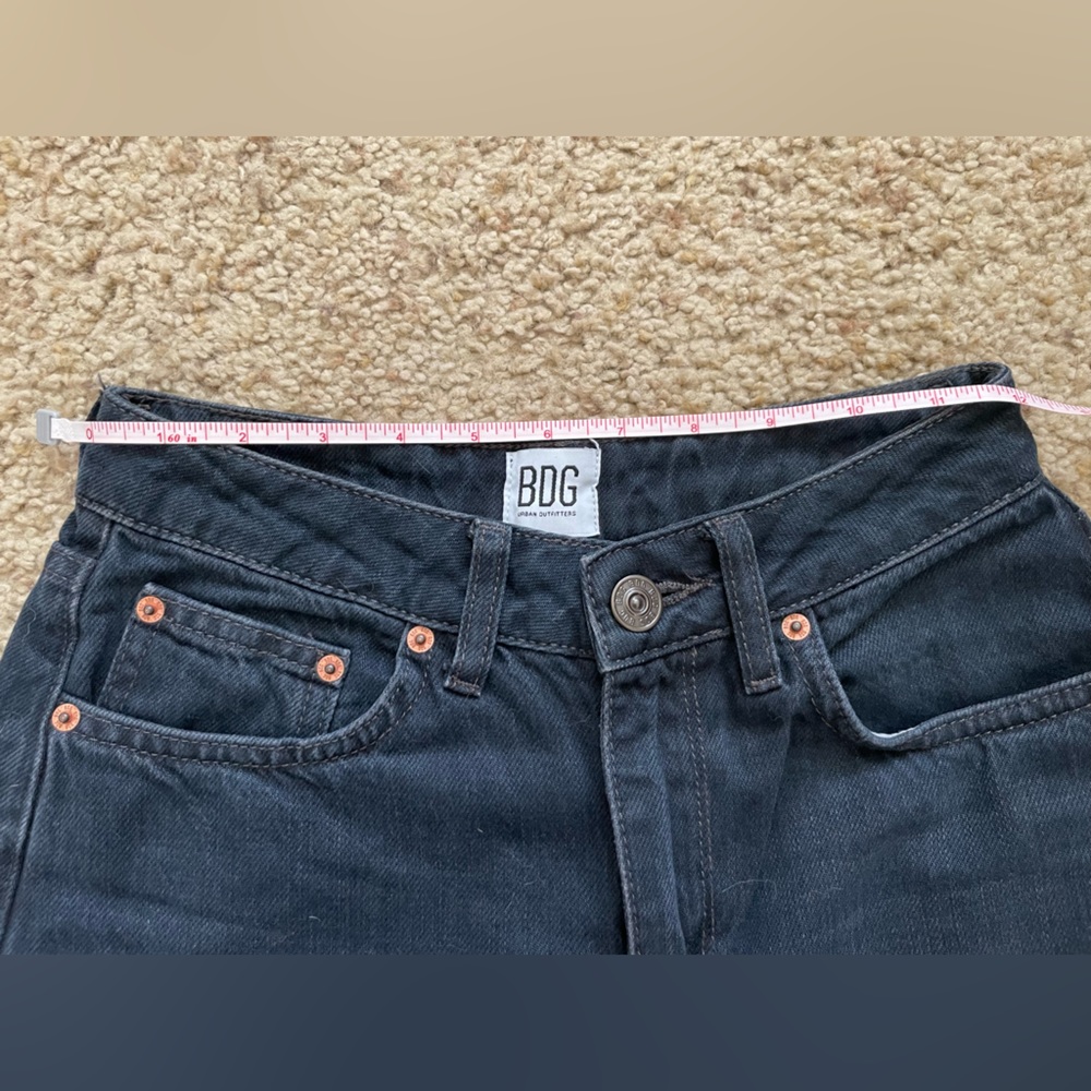 Urban Outfitters BDG Denim High Rise Wide Leg Puddle Jeans in Washed Black - Picture 10 of 12